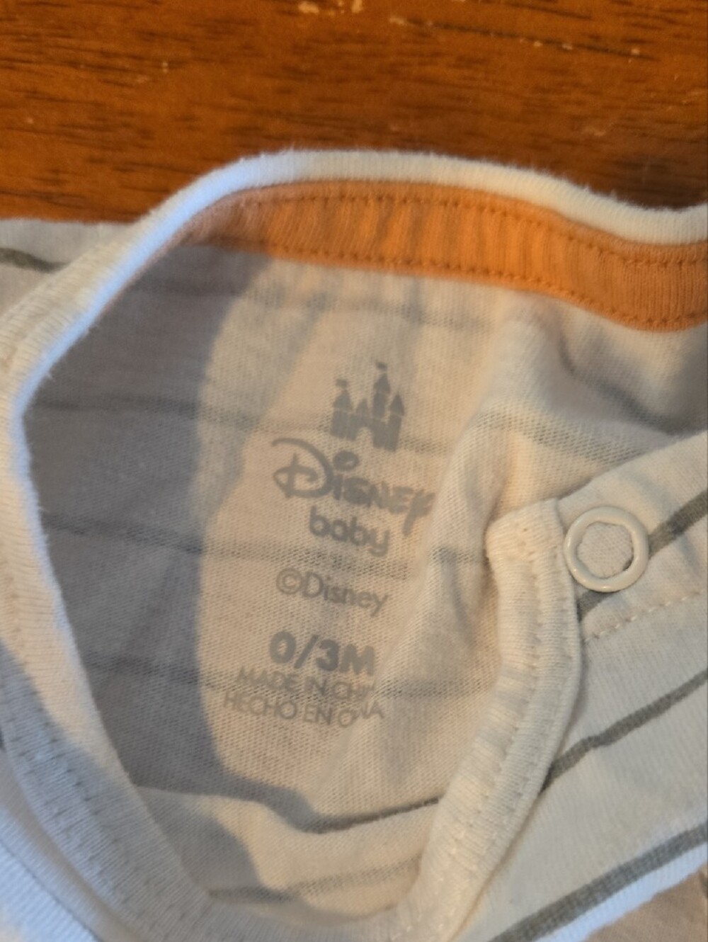 3/20💫Disney Baby Striped Tee and Orange-Trim Bodysuit Set Simba Lion King - Picture 2 of 4
